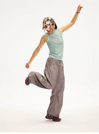 [Monterest] UPF50+ Washed Pleated Wide Pants