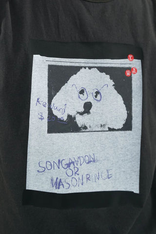 [MASONPRINCE] Graffiti Dog Print Washed Tee