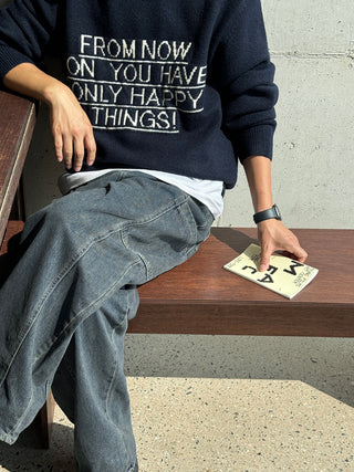 FROM NOW Intarsia Soft Knit