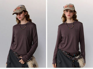 [Monterest] Merino Wool Blend Relaxed Long Sleeve Tee