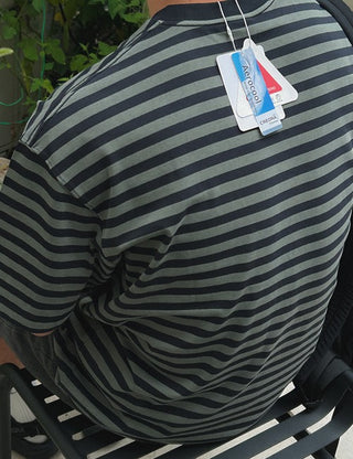 Pigment Stripe Short Sleeve T-shirt (5 colors, M~XL)