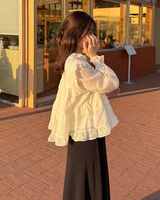 Tiered ruffle blouse