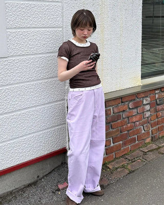 See-through short-sleeve T-shirt