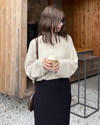 Loose-fit basic knit