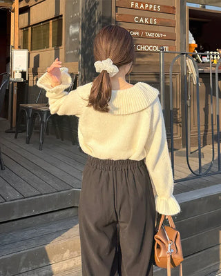 Frill collar cardigan