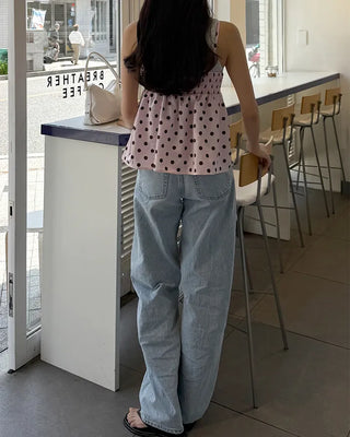 Dot lace point camisole