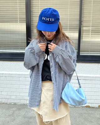 Checked hoodie shirt