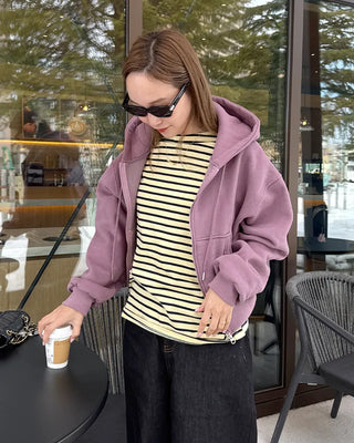 Classic striped T-shirt with label