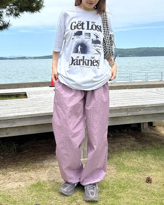 (Unisex) Nylon Check String Pants