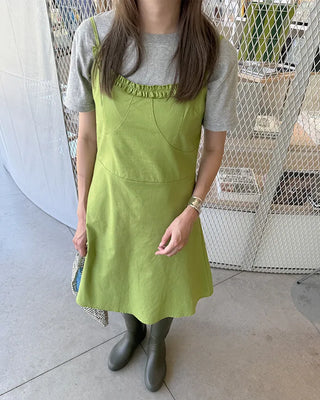 Frill bustier midi dress