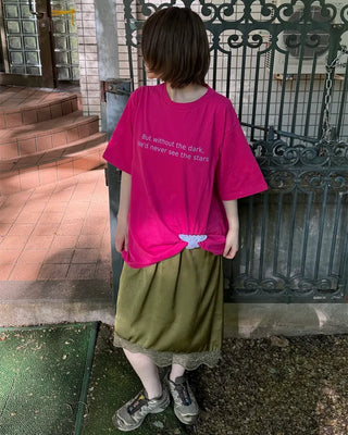 Round neck loose fit t-shirt
