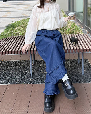 Organza sheer blouse