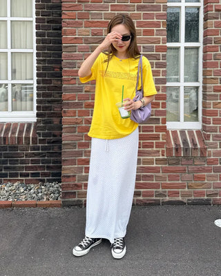 Pindot Easy Maxi Skirt