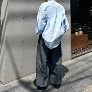 Oversized balloon sleeve shirt