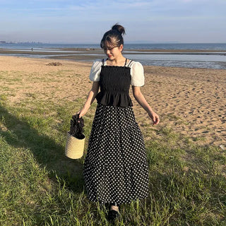 Shirred puff blouse