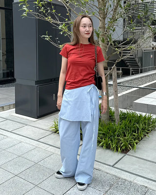 Simple round neck short-sleeved T-shirt