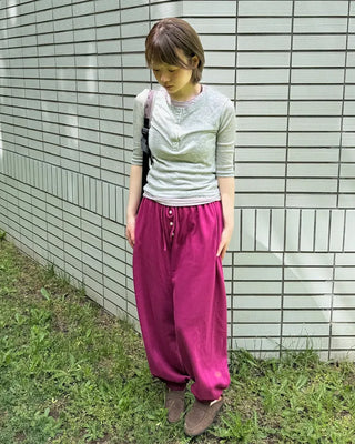 Henley Neck Sheer T-Shirt