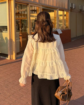 Tiered ruffle blouse