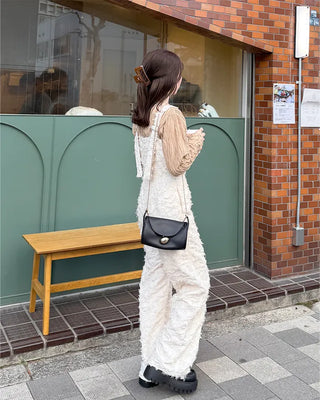 (ORIGINAL) Heart Neck Feather Jumpsuit