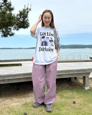(Unisex) Nylon Check String Pants