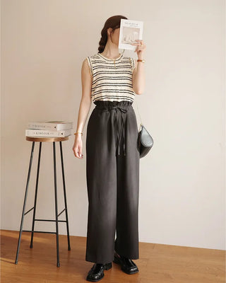 (ORIGINAL) High-waisted frill banding pants