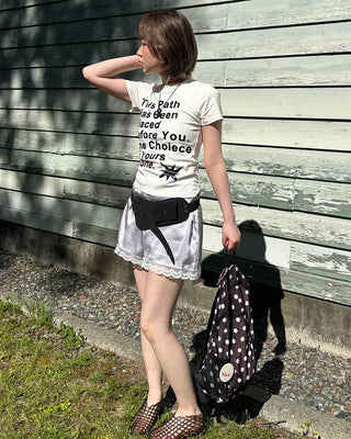 Polka Dot Nylon Backpack