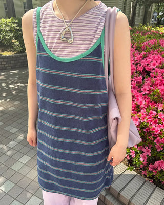 Border Heart Pocket Sleeveless