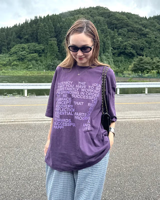 Casual Lettering Loose Fit Short Sleeve T-Shirt