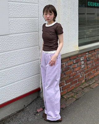 See-through short-sleeve T-shirt