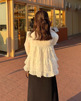Tiered ruffle blouse