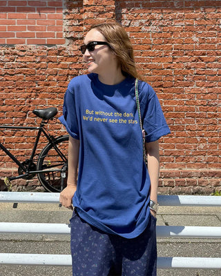 Oversized Lettering Half-Sleeve T-Shirt
