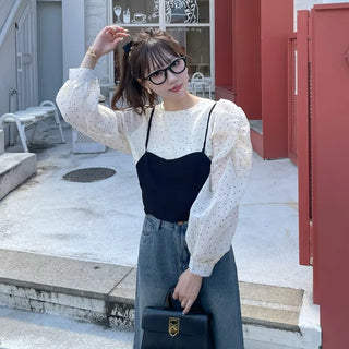 Bistier Dot Blouse Set