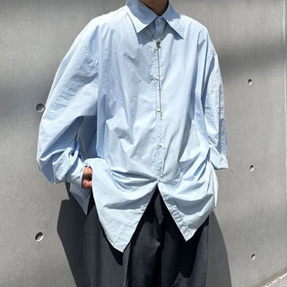 Oversized balloon sleeve shirt
