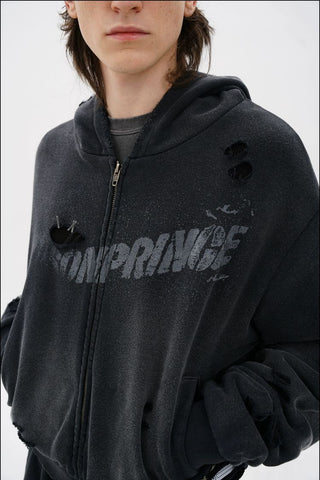 [MASONPRINCE] Double-layer Loose Sweatshirt Set