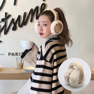 Suede wool earmuffs