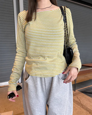 Raglan Sleeve Striped T-Shirt