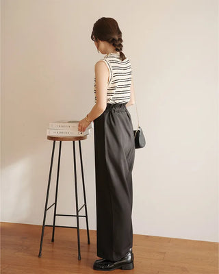 (ORIGINAL) High-waisted frill banding pants
