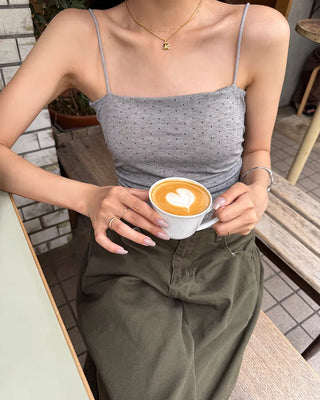 Polka dot cap camisole
