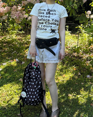 Polka Dot Nylon Backpack