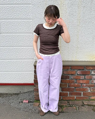 See-through short-sleeve T-shirt