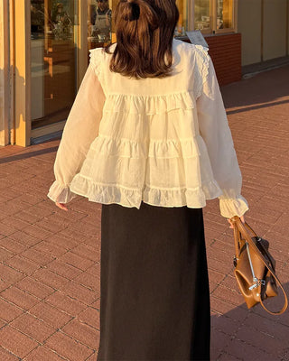 Tiered ruffle blouse