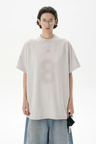 [MASONPRINCE] Combed Cotton No.8 Jersey T-Shirt