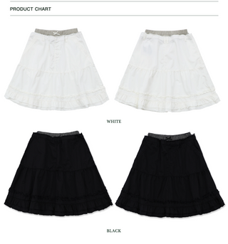 [Moromoro2] Faux Two-piece Plaid A-line  Skirt