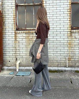 Loose-fit check shirt