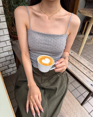 Polka dot cap camisole