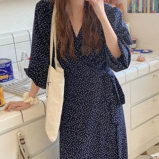 Polka Dot Wrap Dress