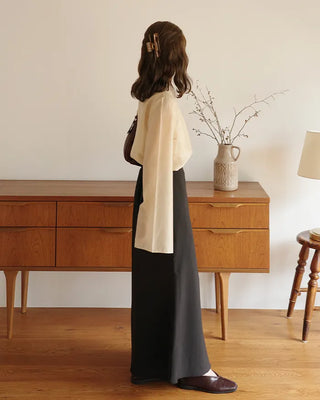 (ORIGINAL) Round Collar Button Sheer Blouse