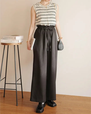 (ORIGINAL) High-waisted frill banding pants