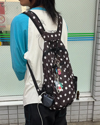 Polka Dot Nylon Backpack