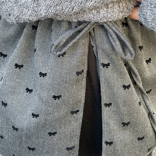 Ribbon Dot Layered Wrap Skirt